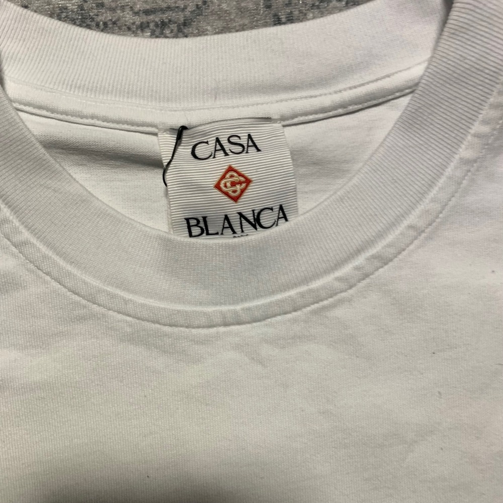 Casablanca Graphic T-Shirt Mens Medium White Excellent Short Sleeve Logo Tee - Picture 3 of 7